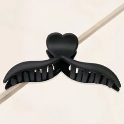 OOMPH Black Heart Shape Large Big Hair Claw-image-8