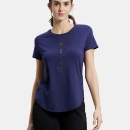 Jockey Navy Printed T-Shirt-image-90