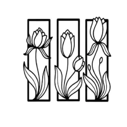CHL Wooden Flowers Wall Decor Wall Sculptures (Pack of 3)-image-4