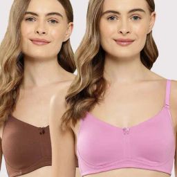 Leading Lady Brown & Pink Solid T-Shirt Bra - Pack of 2-picture-43