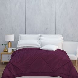 HAPPY HUES Purple 380 GSM Double Bed Comforter-image-18