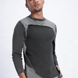 glitchez Raw Cut-Outs Ribbed Relaxed Pullover-picture-12
