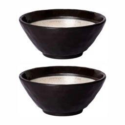 Servewell Solid Black Melamine 2 Piece Bowls-17