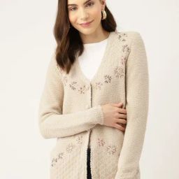 Apsley Camel Brown Embroidered Cardigan-38