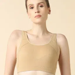 Van Heusen Beige Cotton Relaxed Fit Sports Bra-picture-17