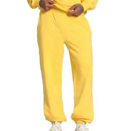 Puma Mmq Yellow Cotton Relaxed Fit Solid Joggers-image-50