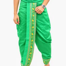 AMIT ONLINE Stylish Men's Solid Dupion Silk Bengali Style Dhoti Pant-29