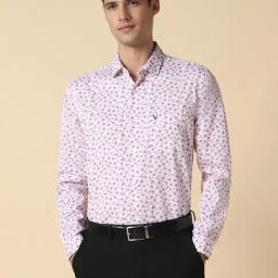 Allen Solly Pink Cotton Slim Fit Printed Shirt-image-57