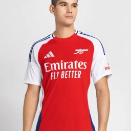 Adidas Red 100% Polyester Slim Printed Jerseys-9