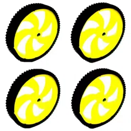TECHDELIVERS Wheels Width 15 mm, Diameter 85 mm, Shaft 6 mm For use with robots project (Pack of 4)-38