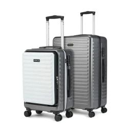 Assembly Grey Silver Textured Hard Trolley Bag Set of 2 - 20, 24 inches-image-96