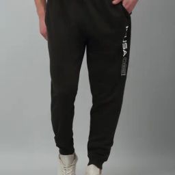 Cantabil Olive Green Regular Fit Sports Joggers-image-74