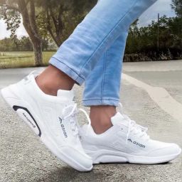 Asian Men's White Running Shoes-image-8