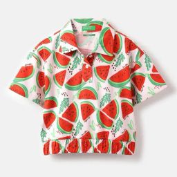 United Colors of Benetton Girls Multicolor Cotton Printed T-Shirt-image-8