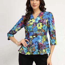 Fablestreet Multi Floral Wrap Top-image-11
