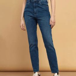 Wrangler Mid Blue High Rise Skinny Fit Jeans-picture-46