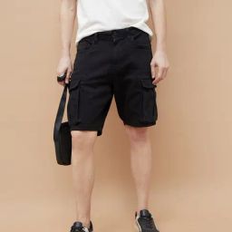 Forca By Lifestyle Black Cotton Regular Fit Shorts-picture-13