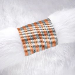 Peora Rose Gold & Silver Plated Metal Bangles Pack of 36-image-92