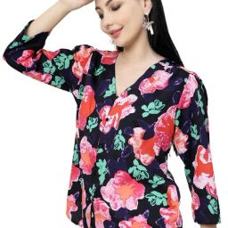 Melon by PlusS Black Printed Top-image-95