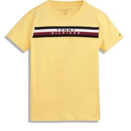 Tommy Hilfiger Kids Daisy Yellow Striped Regular Fit T-Shirt-image-32