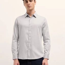 The Bear House Grey Slim Fit Shirt-image-58