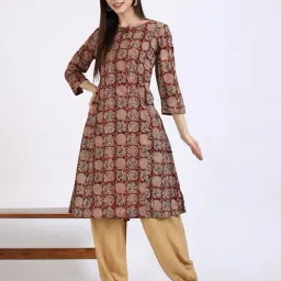folksong W Red Printed Kurta-picture-43