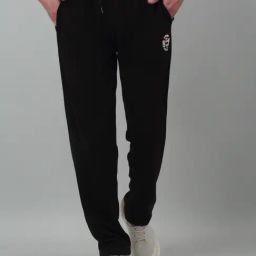 Cantabil Black Regular Fit Sports Trackpants-image-40