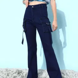 Dolce Crudo Blue Flared Fit Jeans-picture-25