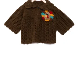 CHUTPUT Unisex Brown Self Design Pullover-image-53