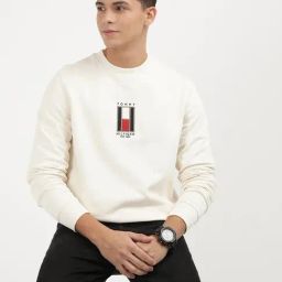 Tommy Hilfiger Ivory Petal Cotton Regular Fit Graphic Sweatshirt-picture-23