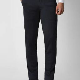 Van Heusen Black Slim Fit Texture Trousers-image-53