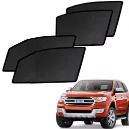 Auto Pearl Black XL Window Plug-in Half Car Curtains for Endeavour (Set of 4 Pcs)-picture-6