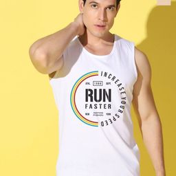 WOOSTRO Pack Of 2 Printed Combed Cotton Gym Vests VWS26(RUN WHITE)(BKLN RUST)-image-28