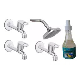 Fastgear Prime Faucet Set with Shower Stainless Steel Chrome Finish Silver, FG1207 ( Pack of 5)-image-126