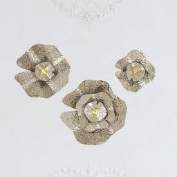 Cocovey Homes Gold-Toned Floral Wall Decor-image-11