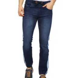 Campus Sutra Blue Slim Fit Joggers-image-28