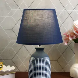 TAYHAA Blue Ceramic Quirky Frusturical Shaped Table Lamp-image-60