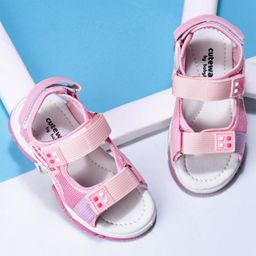 Cute Walk by Babyhug Velcro Sandals - Pink-image-97