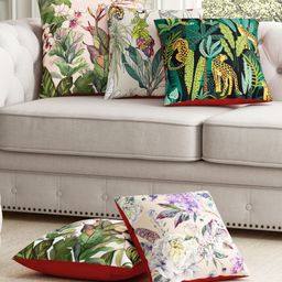 SEJ by Nisha Gupta Premium Cushion Covers Abstract Print Pack Of 5 (Color May Vary)-14