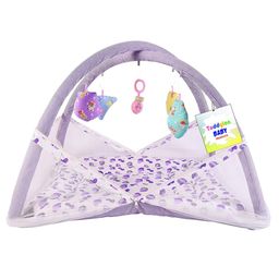 Toddylon Baby Bedding Set Mattress with Mosquito Net New Born Bed -  Purple-14