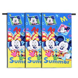 Kuber Industries Disney Summer Mickey Kids Bath TowelSoft Cotton Towel For KidsSides Stitched Baby Towel400 GSM Toddler Bath Towel24x48 InchPack of 3,Multi,-8