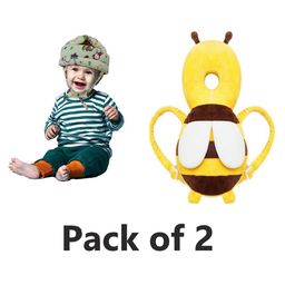 NeonateCare Combo Baby Helmet Baby Head Protector (Sky Blue)and Baby Head Protection Cushion Backpack(Yellow)-22