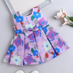The Magic Wand Sleeveless Floral Printed Dress - Purple-picture-3