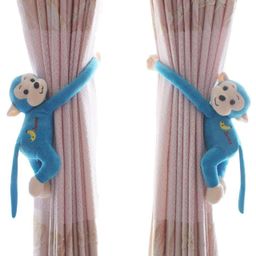 Tickles 2 Pcs Monkey Soft Stuffed Plush Animal Hanging Toy For Kids Boys & Girls Home Decoration (Size: 28 cm Color: Blue)-5
