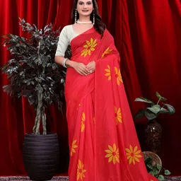 Pionex Floral Printed Pure Cotton Saree-picture-11