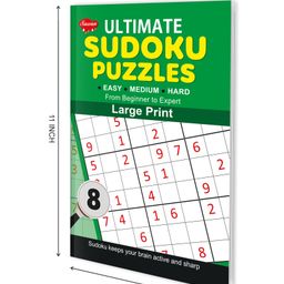 sawan Set Of 8 Ultimate Sudoku Puzzles  Easy Medium Hard 1 To 8  Large Print with Answers image 2