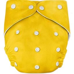 Deedry Cloth Reusable Diapers With Insert Pack of 2 - Yellow & Multi Color image 3