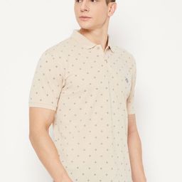 UBX Men Printed Polo Collar T-shirt-image-65