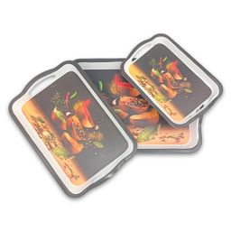 Superware Melamine Mattrix Serving Tray Set-Zest Matte (Set Of 3) image 4