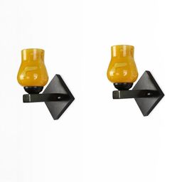1ST TIME Yellow Glass Traditional Cylinder Shaped Wall Lamp-picture-16